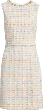 Eliza J Metallic Tweed Sleeveless Sheath Dress
