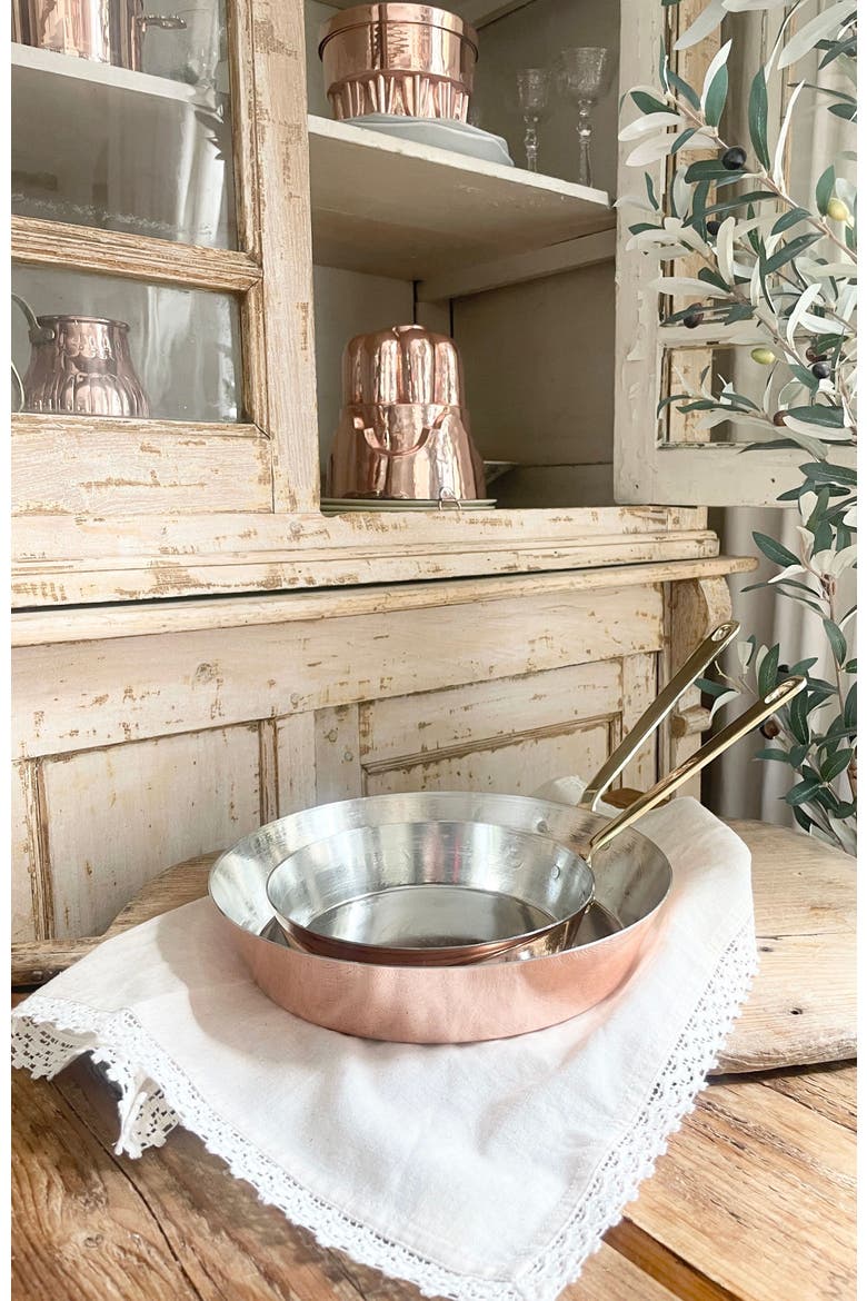 Vintage Inspired Copper Fry Pan, Alternate, color, Copper