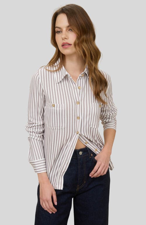 Blu Pepper Button Front Long Sleeve Shirt In Multi