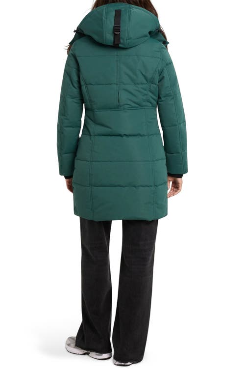 Noize Addie Water Resistant Quilted Hooded Parka In Green