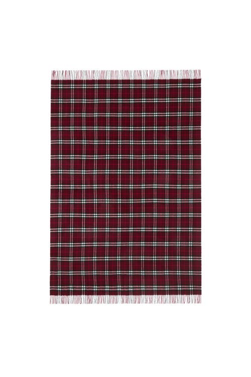 Burberry Check Cashmere Blanket In Red
