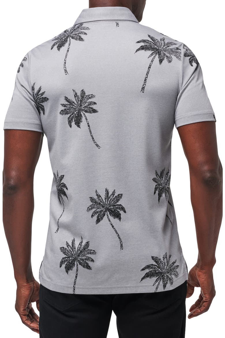 Mesic Palm Tree Polo, Alternate, color, HEATHER GREY