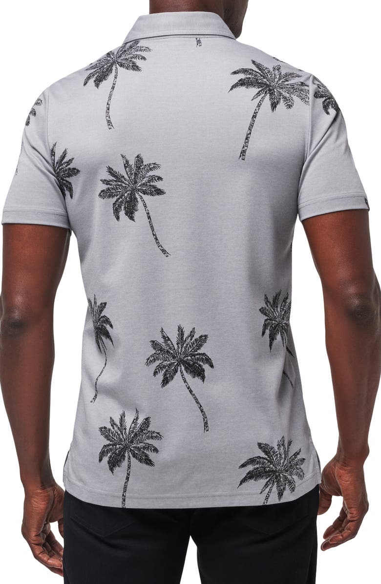 TravisMathew Mesic Palm Tree Polo, Alternate, color, Heather Grey