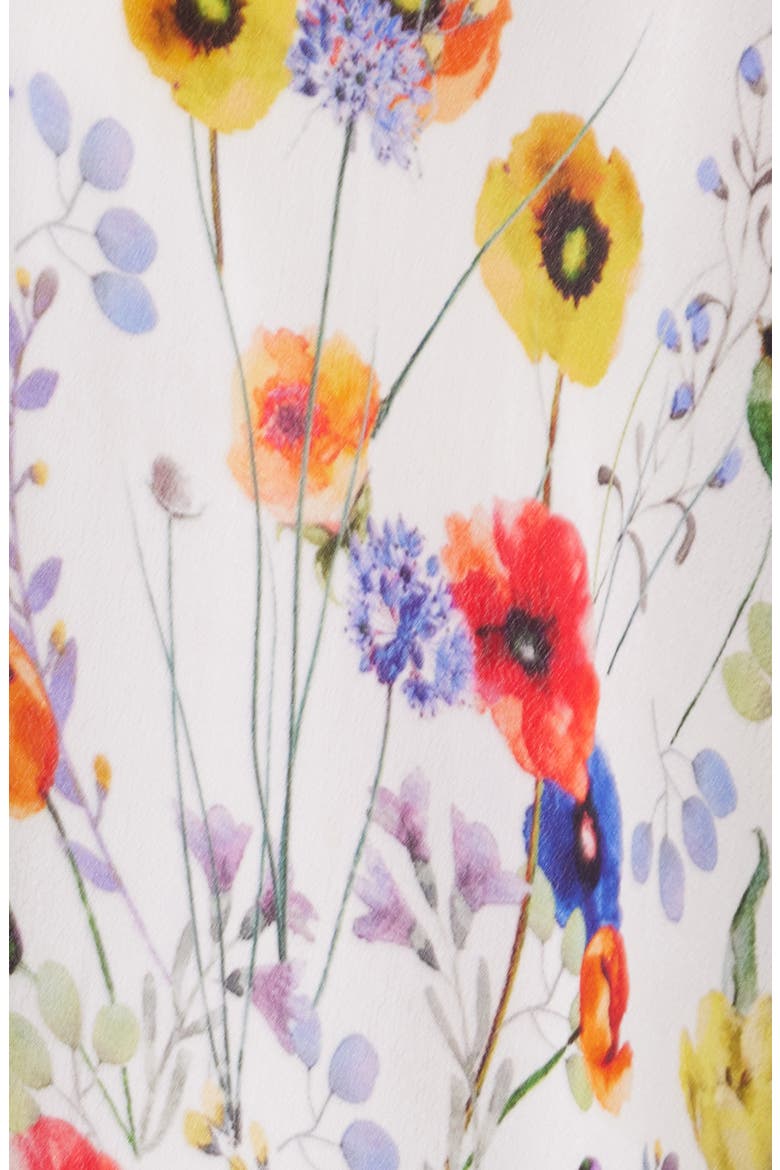 Floral Open Front Jacket, Alternate, color, WHITE MULTI