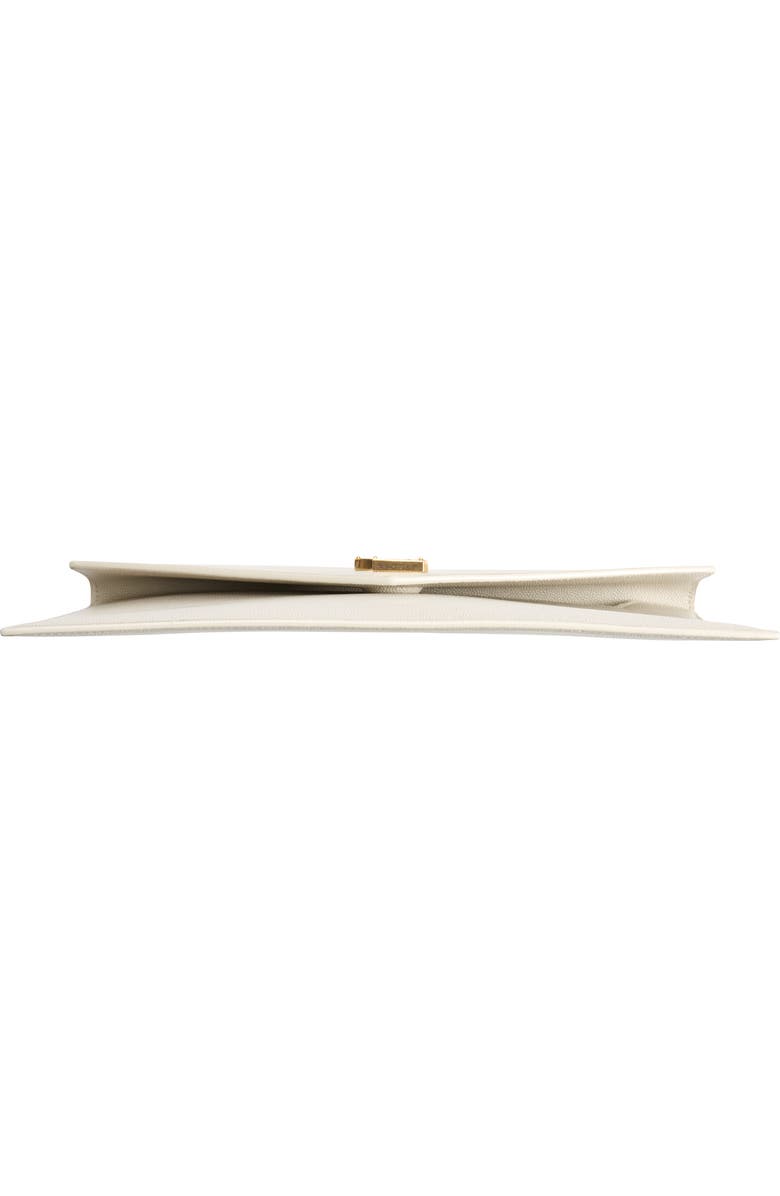 Saint Laurent Uptown Calfskin Leather Envelope Clutch, Alternate, color, 9207 Crema Soft