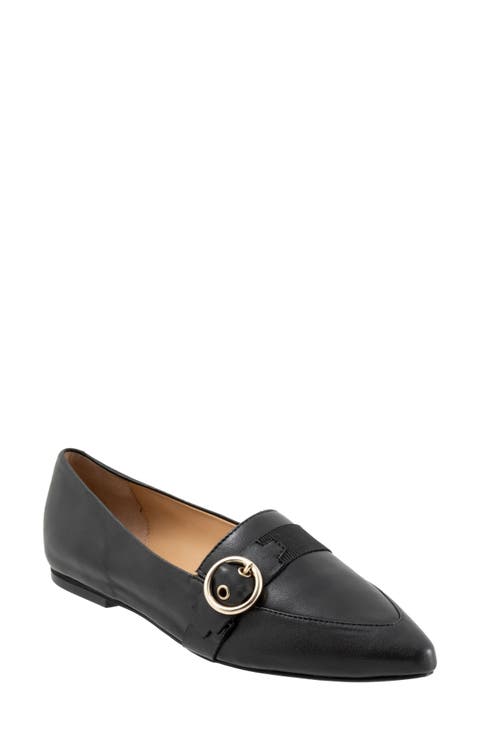 Emmett Pointed Toe Loafer Flat (Women)