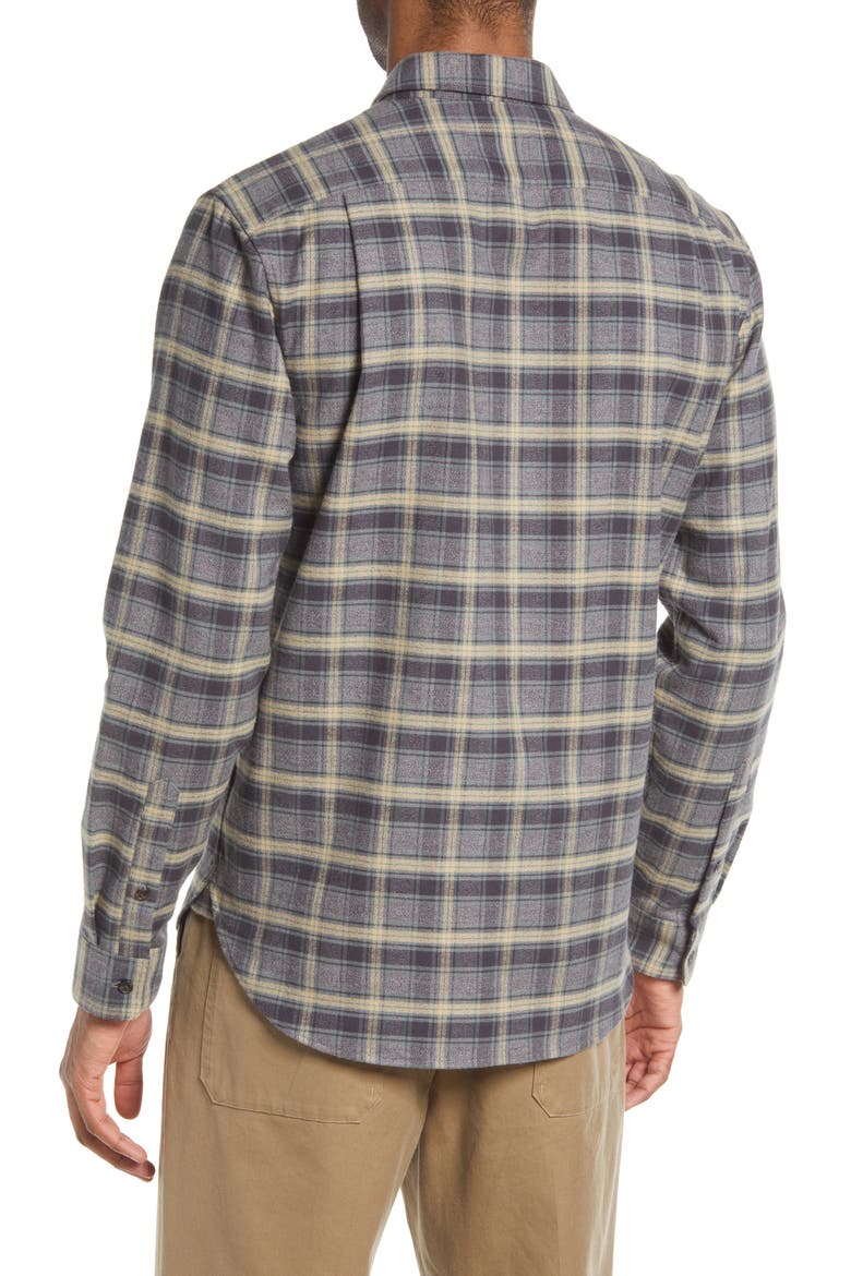 Willow Classic Fit Plaid Cotton Button-Up Shirt, Alternate, color, MED H GREY