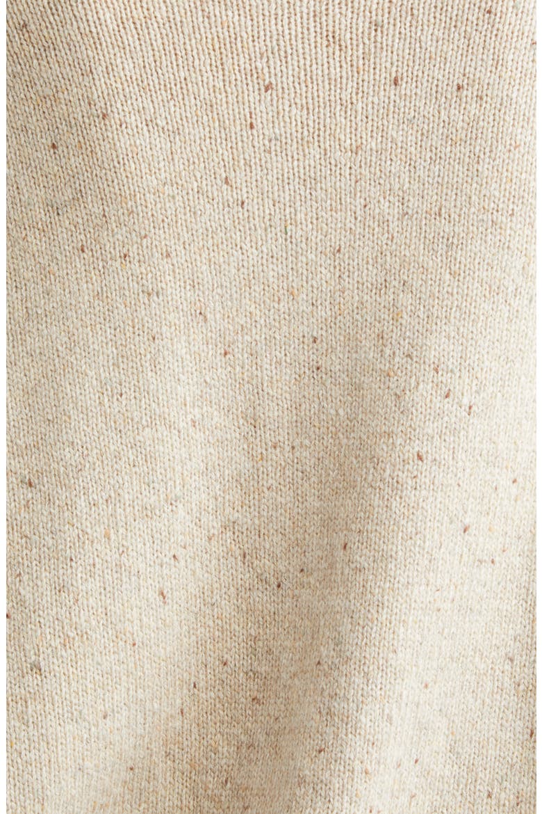 Donegal Cashmere Crewneck Cardigan, Alternate, color, CREAM DUN DONEGAL