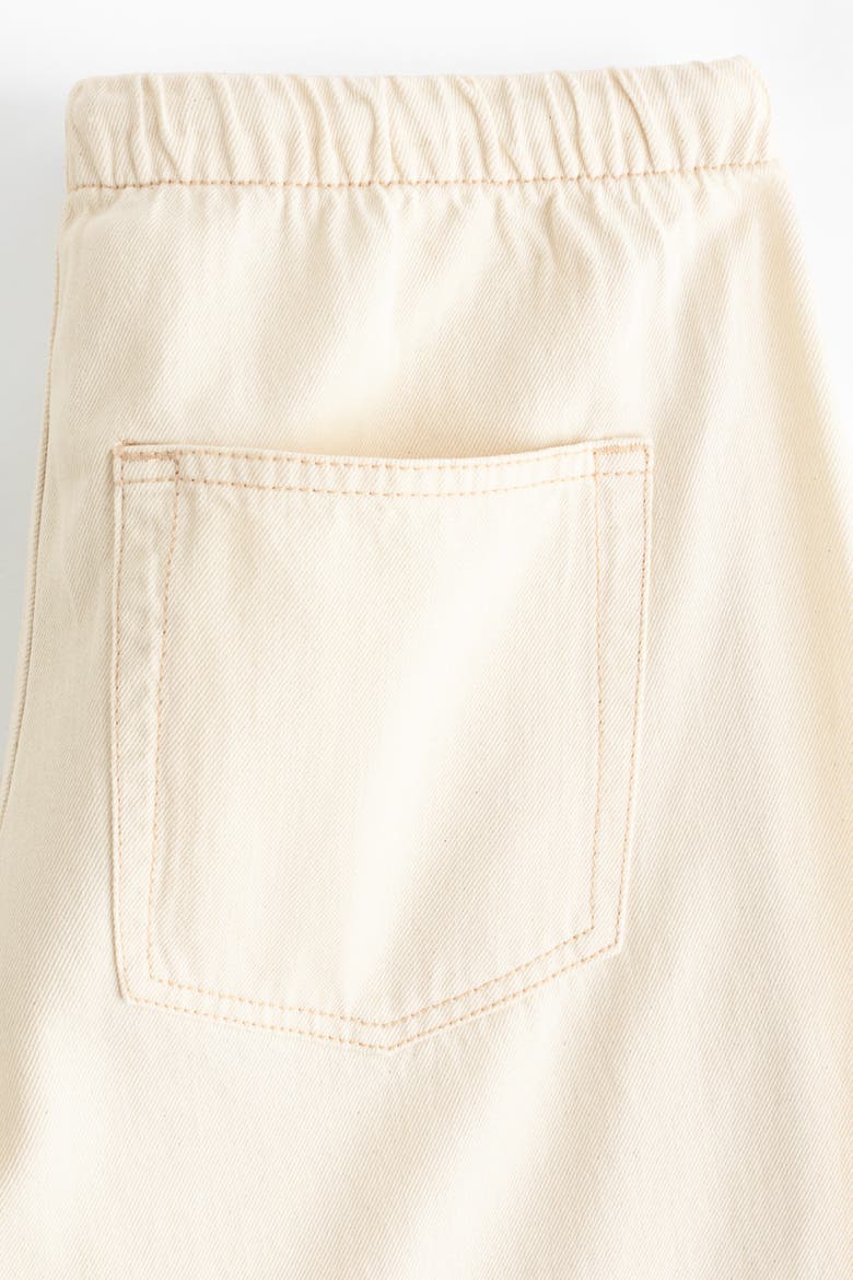Denim Drawstring Pants, Alternate, color, Light beige