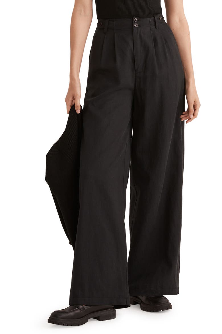 Harlow Wide Leg Pants, Main, color, TRUE BLACK