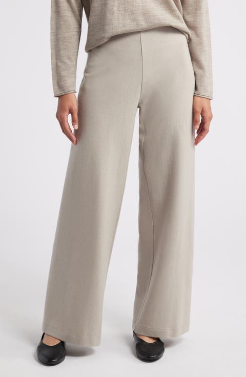 Wool Wide Leg Pants