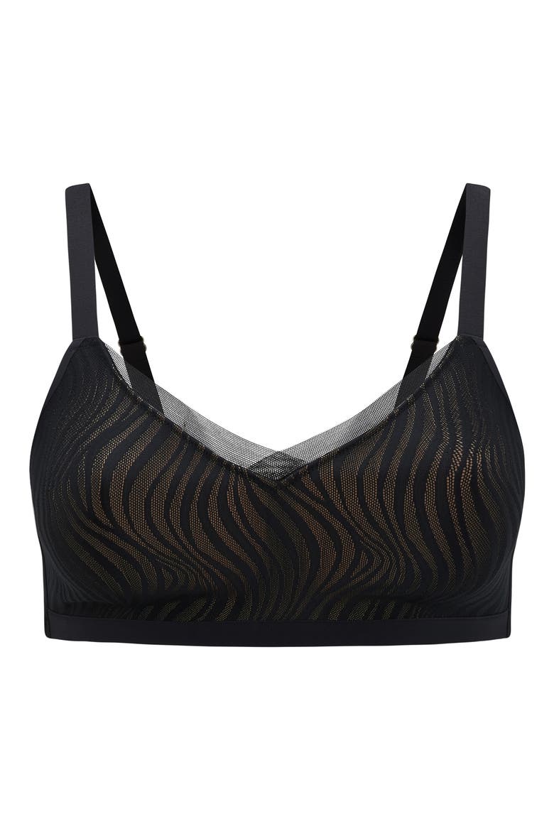 24/7® Classic Wireless Crossover Lace Minimizer, Alternate, color, BLACK