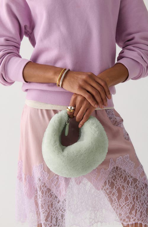 Kate Spade New York Duo Genuine Shearling Crossbody Bag In Green