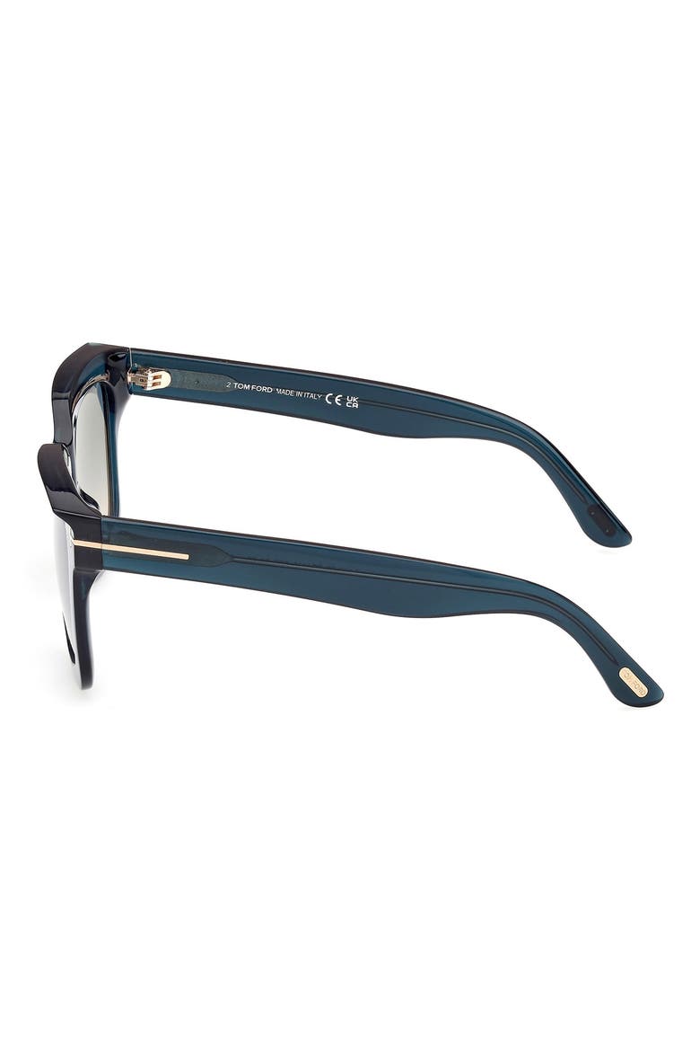 52mm Gradient Square Sunglasses, Alternate, color, BLUE/ OTHER / GRADIENT GREEN