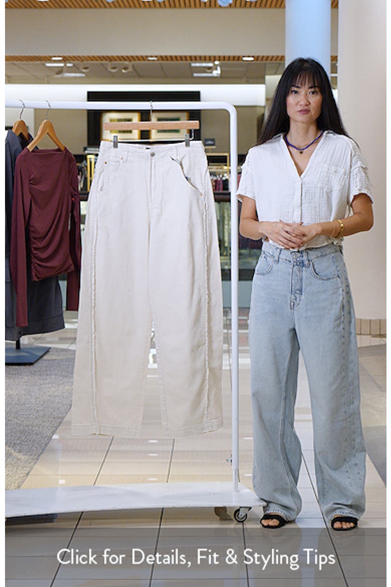 Aiden Frayed Relaxed Barrel Wide Leg Jeans video