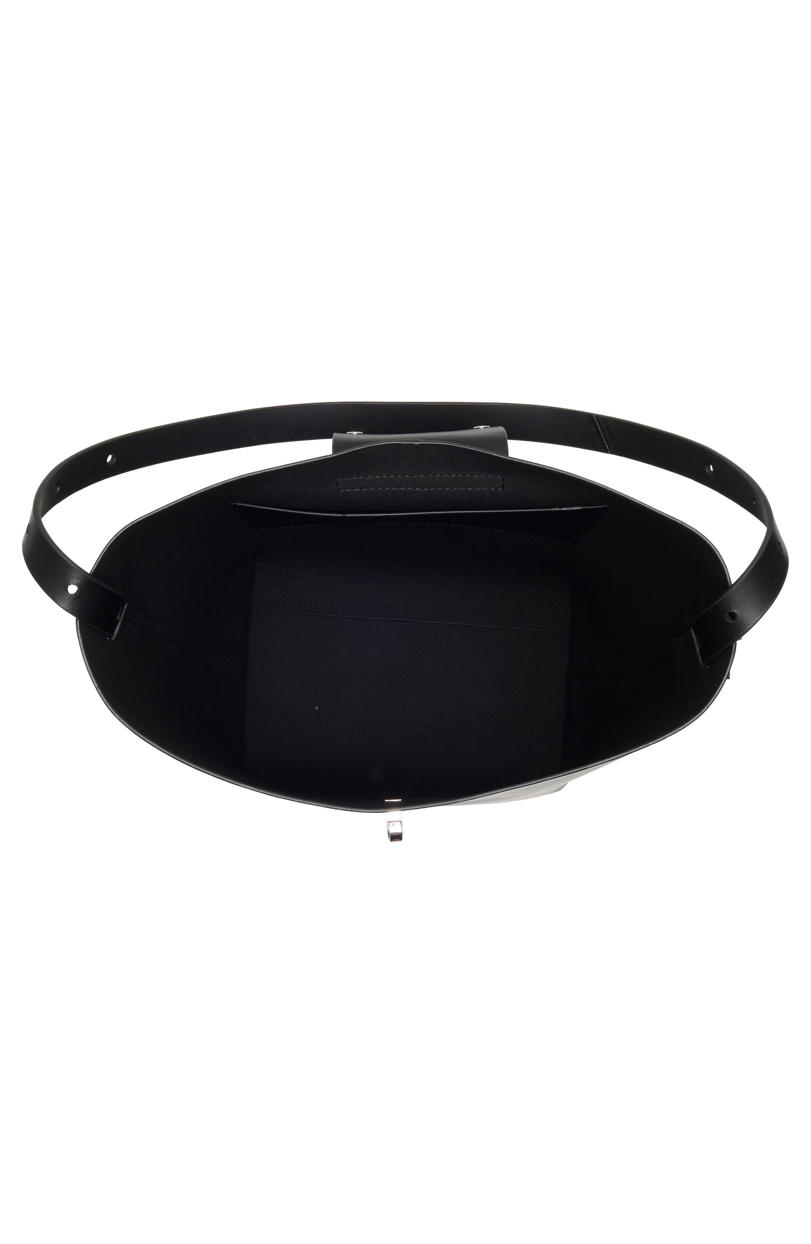 AllSaints Miro Leather Shoulder Bag, Alternate, color, Black