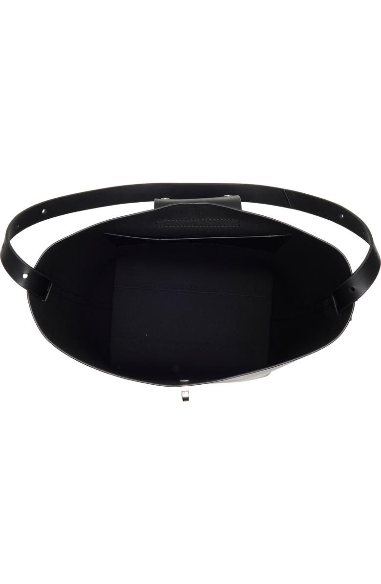 AllSaints Miro Leather Shoulder Bag, Alternate, color, Black