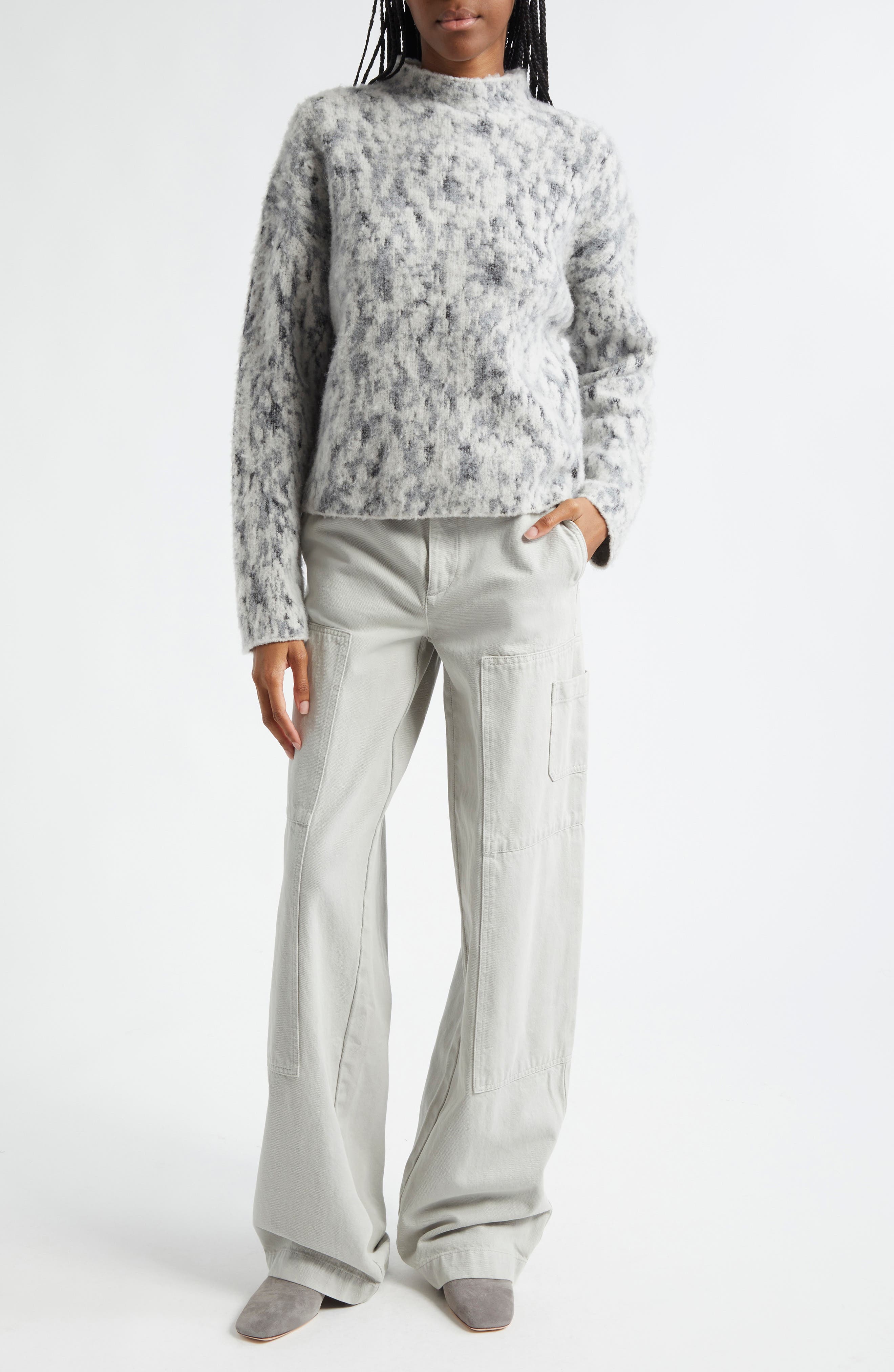 Textured Merino Wool Blend Sweater (Women) | Nordstromrack