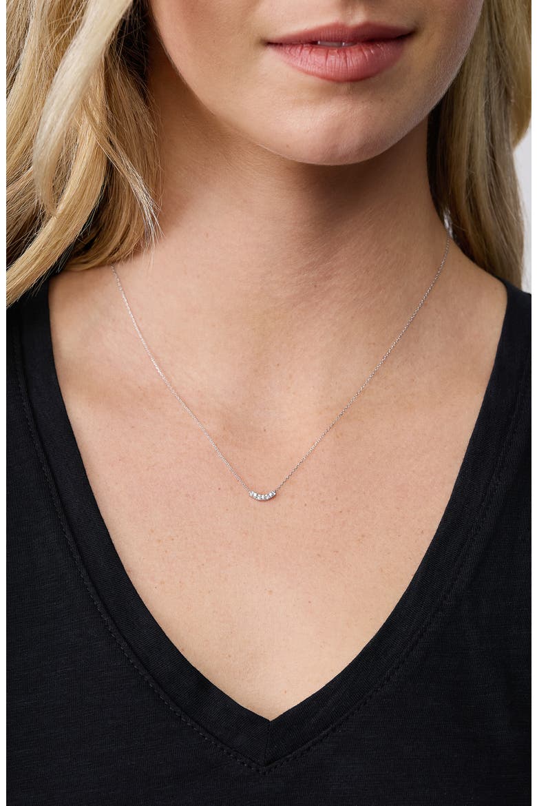 Mika Diamond Pendant Necklace, Alternate, color, 18K WHITE GOLD/ DIAMOND