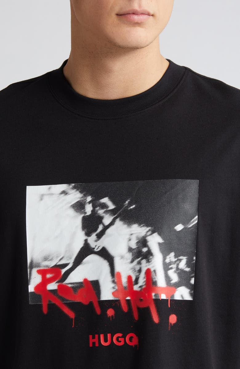 HUGO Domenade Red Hot Graphic T-Shirt, Alternate, color,