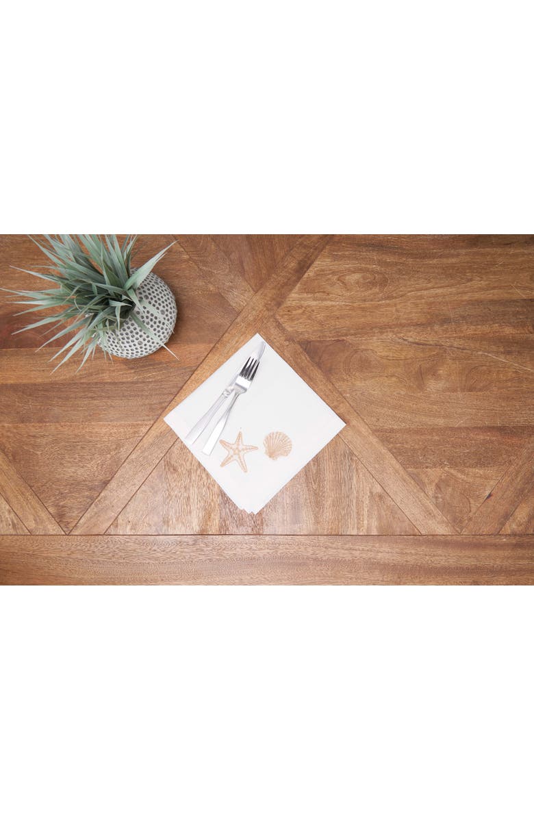 C&F Home Sandy Coast Starfish & Shell Cloth Napkins Set of 6, Alternate, color, White