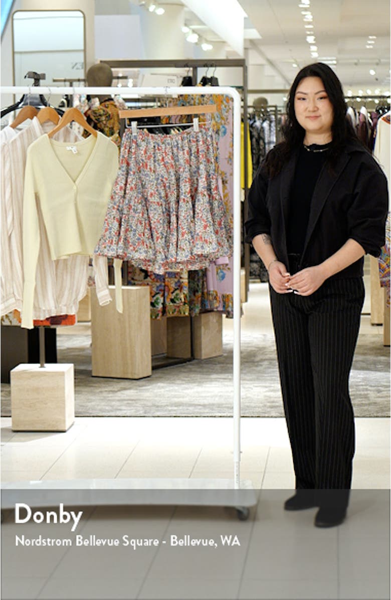 x Liberty London Hill Floral Print Cotton Tiered Skirt, sales video thumbnail