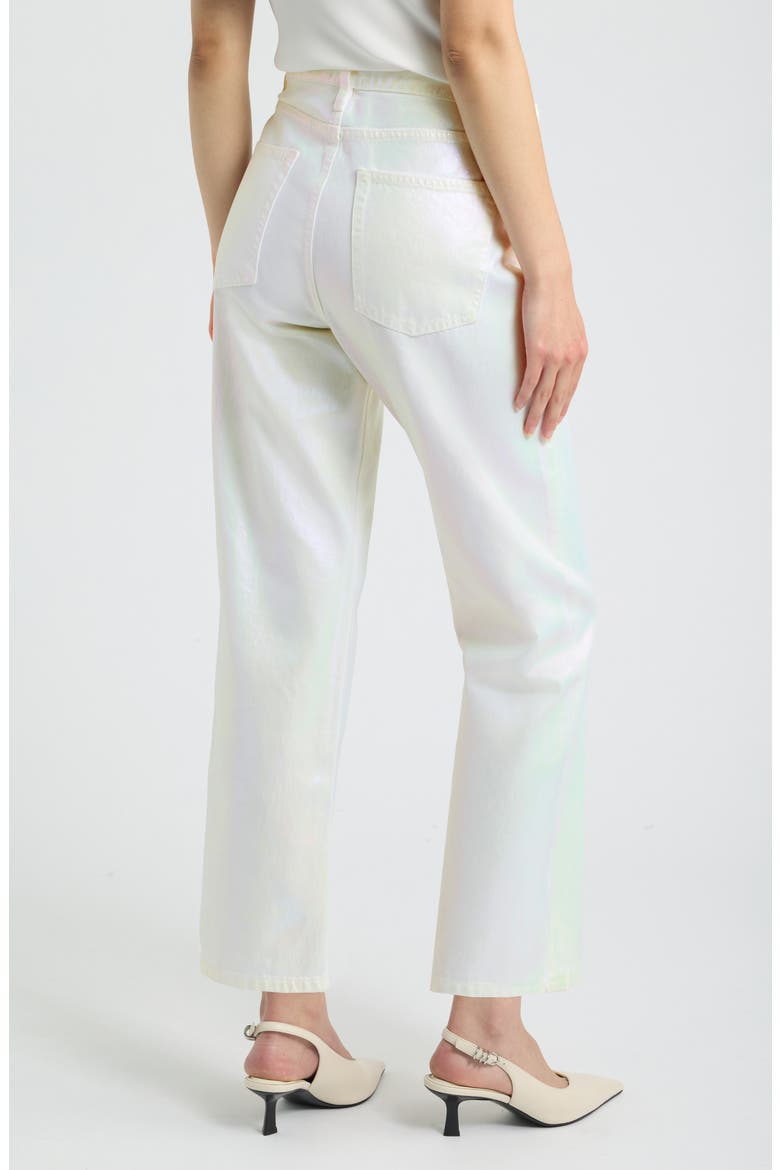 The Coated Hang Straight Leg Jeans, Alternate, color, PEARL