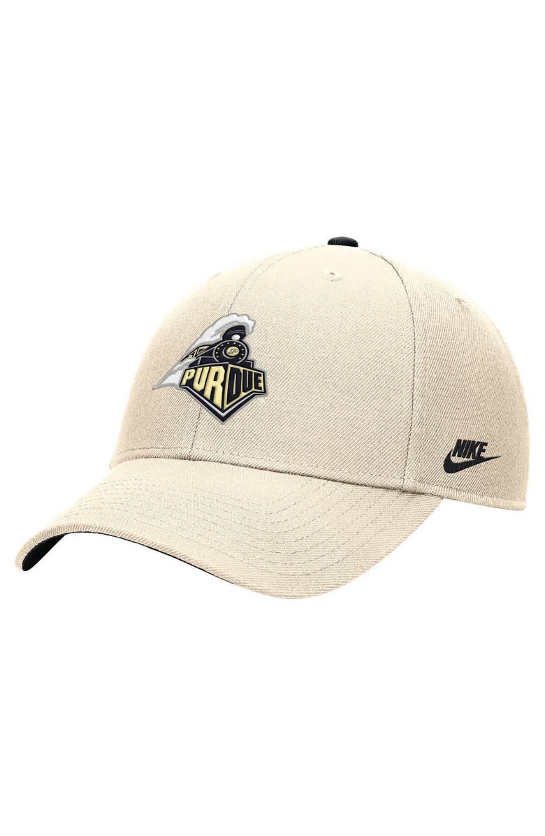 Nike Men's Nike Natural Purdue Boilermakers Vintage Rise Dri-FIT Adjustable Hat, Main, color, Natural