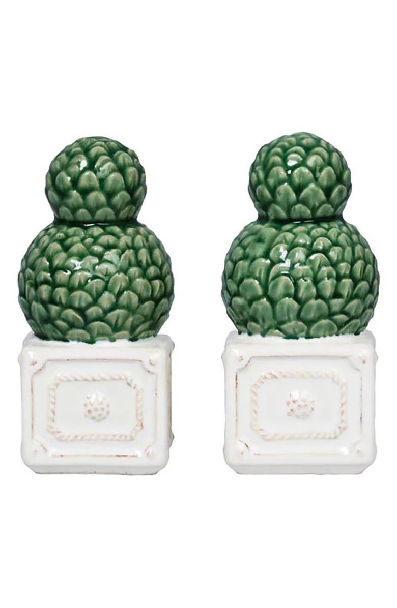 Juliska Berry & Thread Topiary Salt & Pepper Shakers Set, Main, color, Green Multi