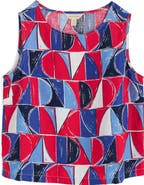 Seasalt Cornwall Colour Study Geo Print Linen Top