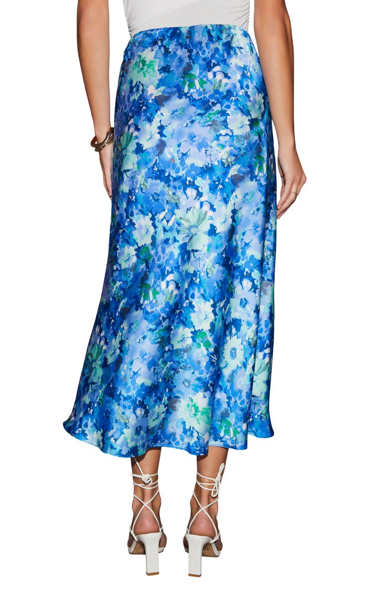VICI Collection Alicia Floral Satin Midi Skirt, Alternate, color, 