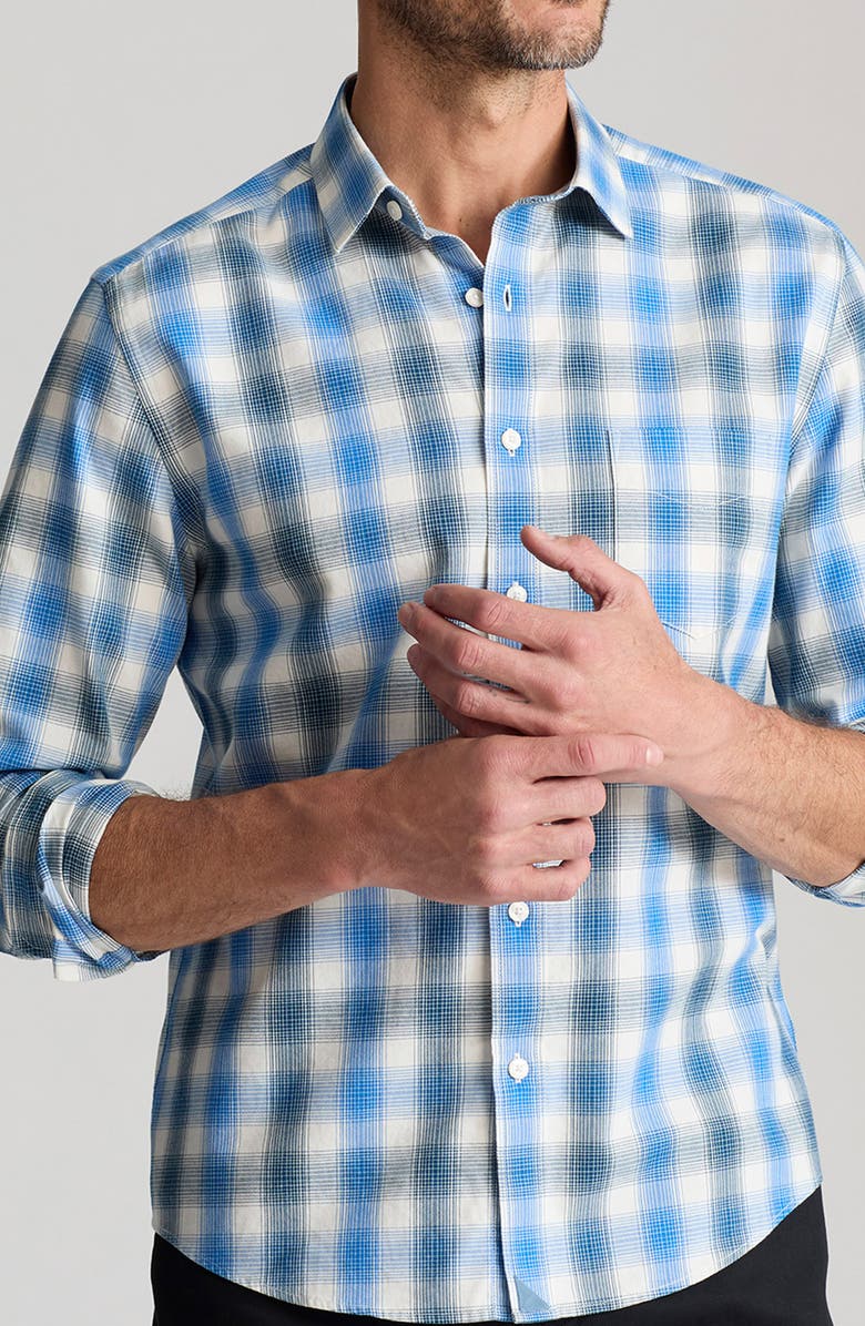 UNTUCKit Bauer Ombré Check Flannel Button-Up Shirt, Main, color, 