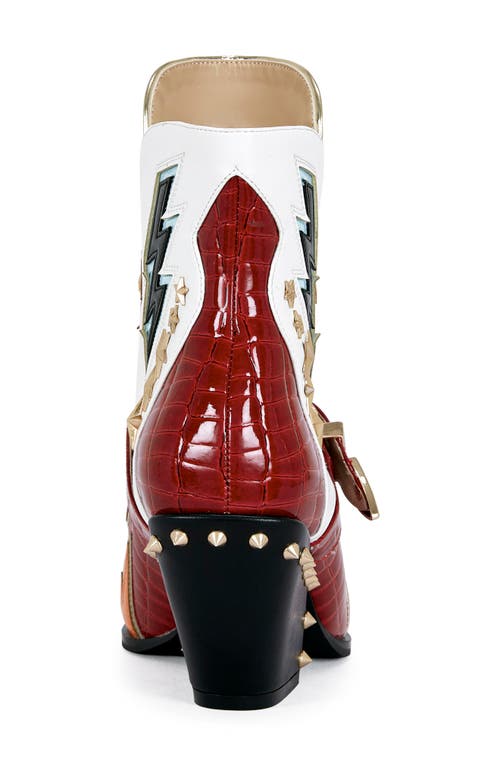 Azalea Wang Channing Cowboy Boot In Multi