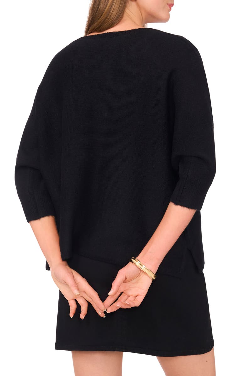 Vince Camuto Dolman Sleeve Sweater, Alternate, color, Rich Black