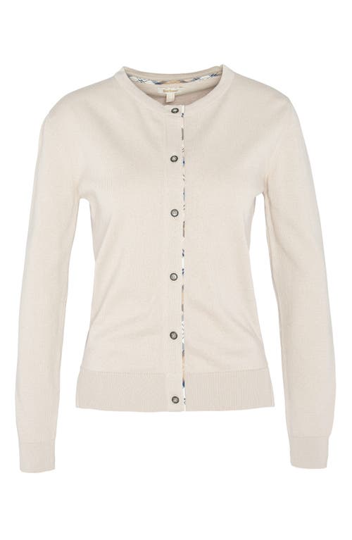 Barbour Bredon Tartan Accent Cotton & Cashmere Cardigan
