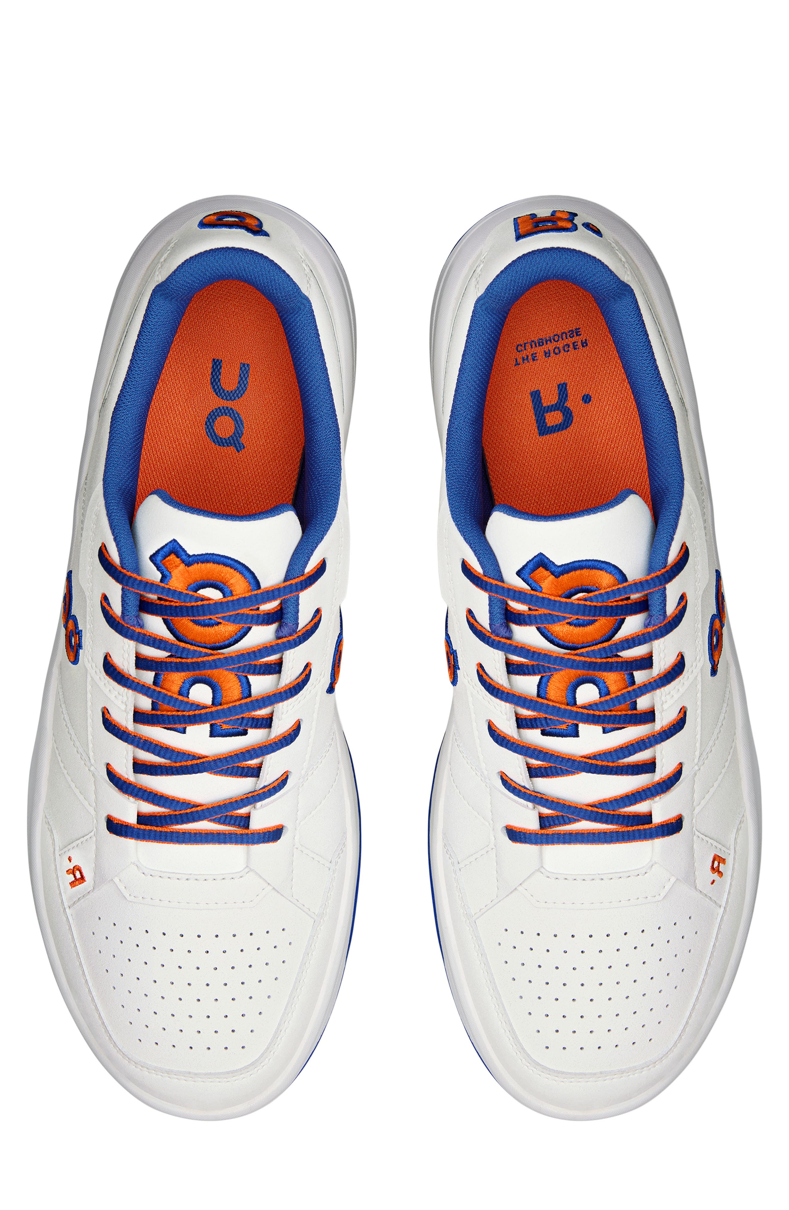On THE ROGER CH Varsity Tennis Sneaker, Alternate, color, White/ Indigo