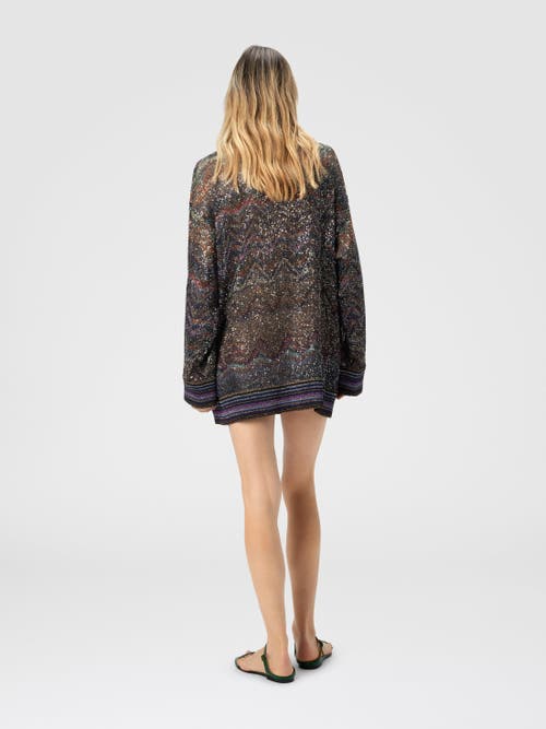 Missoni Zigzag Pattern Cardigan Sweaters And Cardigans Multicolor In Brown