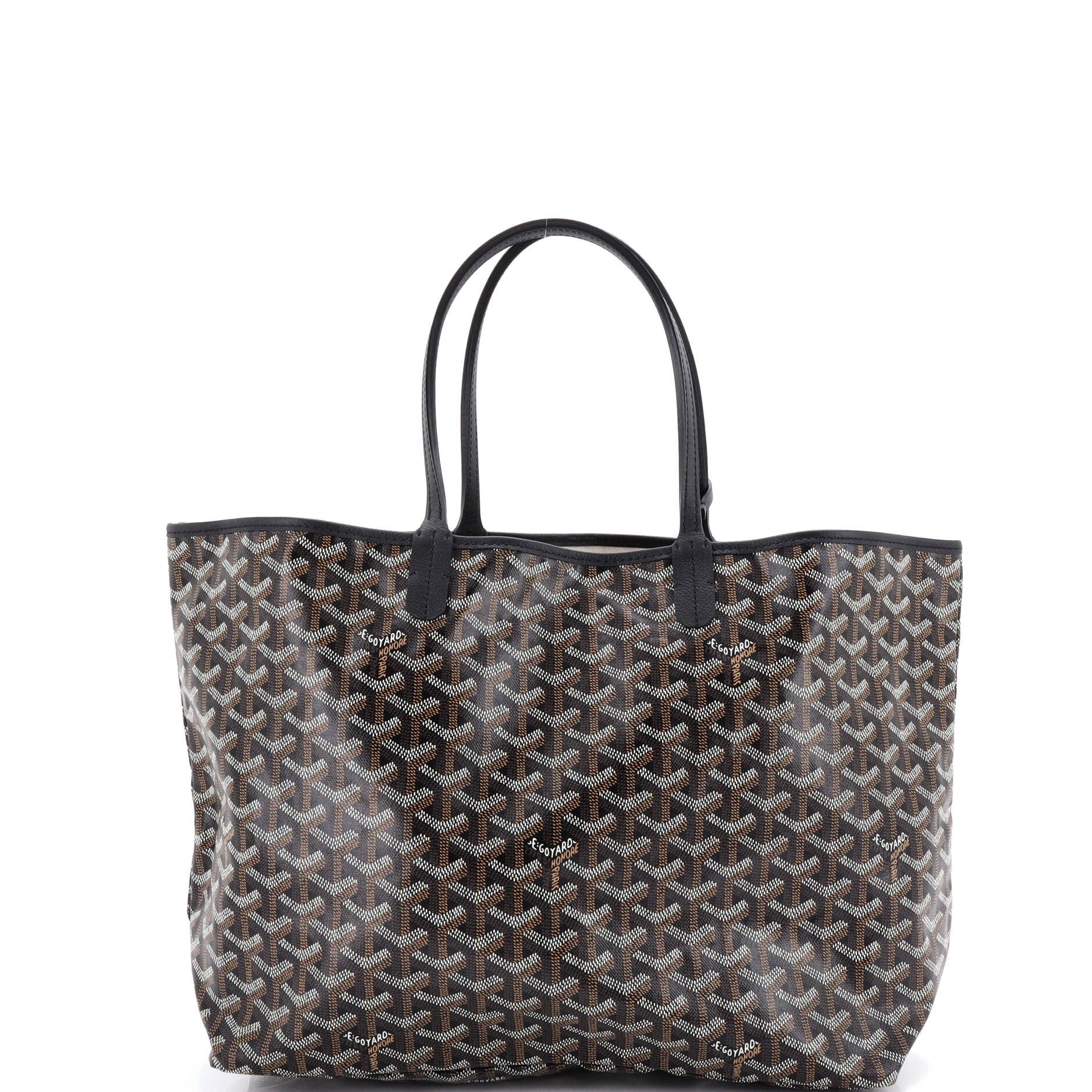 Pre-Owned Goyard Saint Louis Tote Coated Canvas PM, Main, color, Black