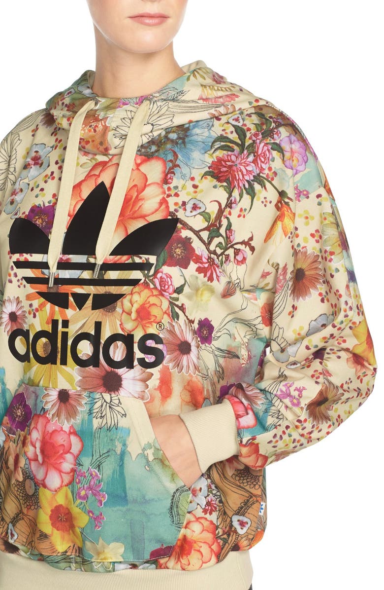 adidas Originals 'Farm Confete' French Terry Hoodie, Alternate, color,