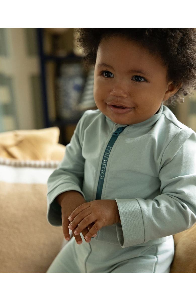 MiniMoi 2 Piece Kids Cotton Rich Full Zip Jacket and Pants Set, Alternate, color, Cloud Blue