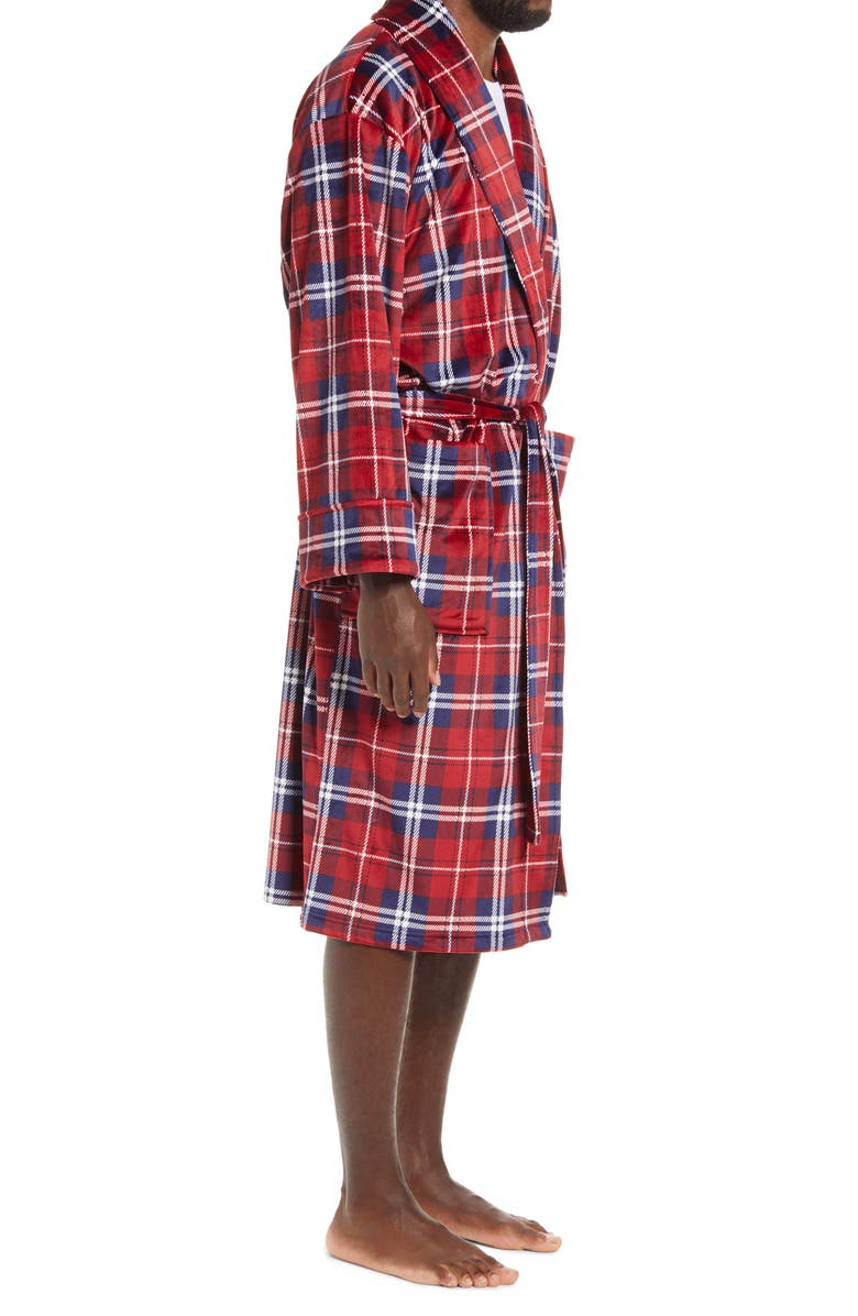 Daniel Buchler Plaid Velour Robe, Alternate, color,