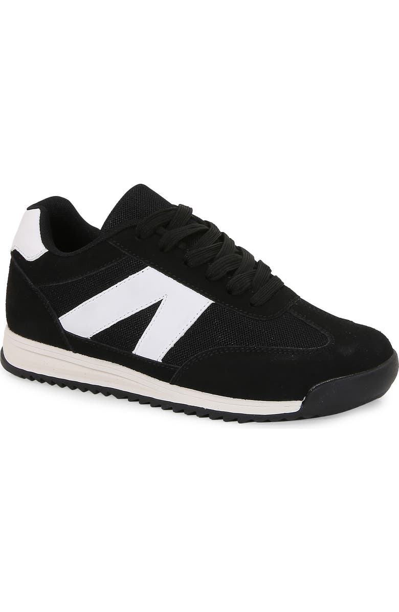 BERNESS Leena Bike Toe Wedge Sneaker, Main, color, Black