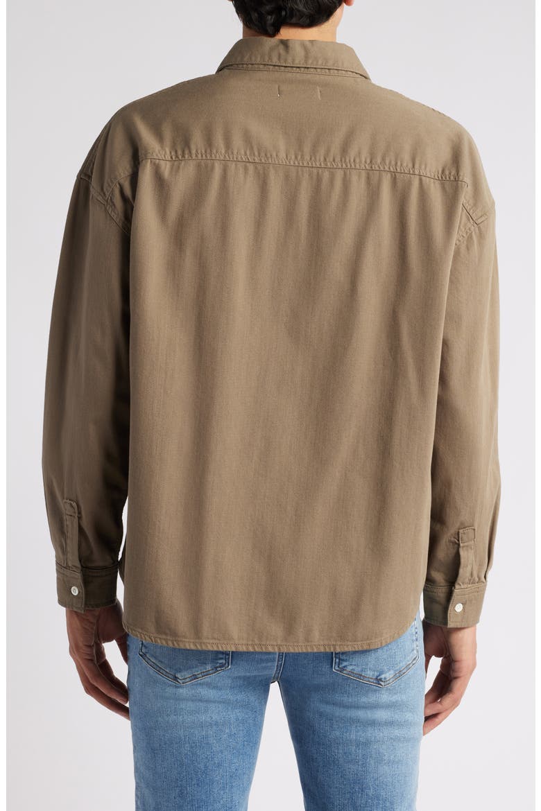 Relaxed Fit Denim Button-Up Shirt, Alternate, color, TAUPE