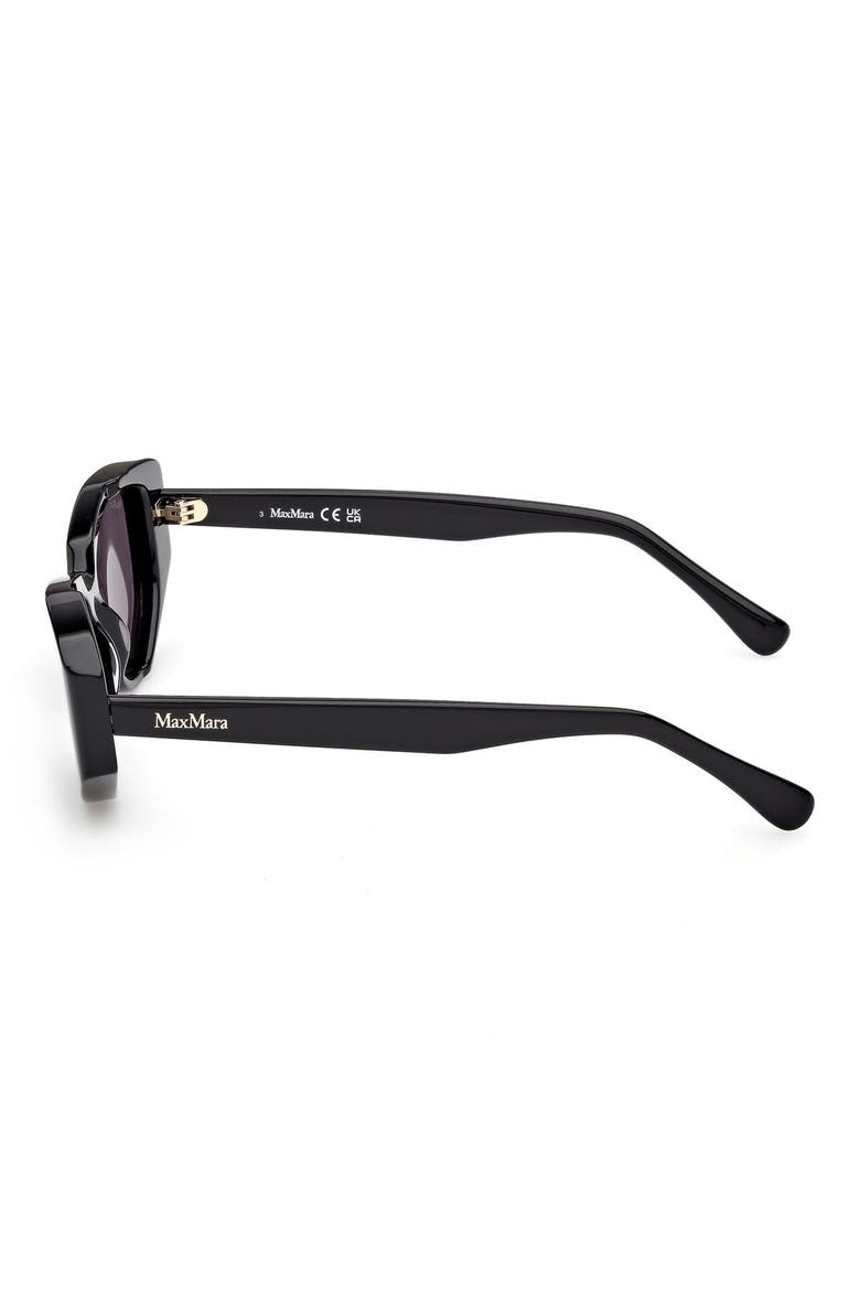 Lee 52mm Round Sunglasses, Alternate, color, BLACK/ SHINY PALE GOLD/ SMOKE