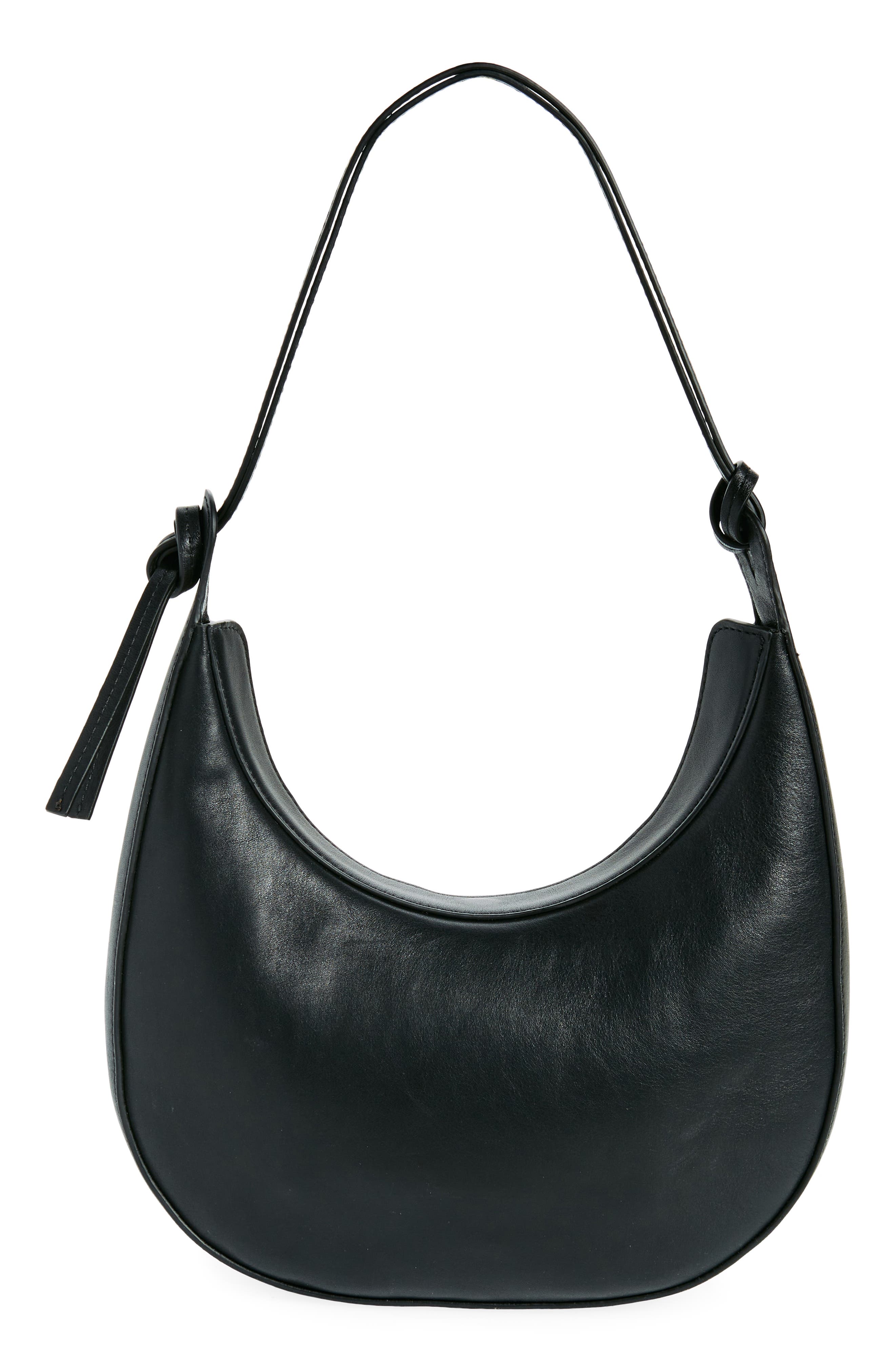 Medium Rosetta Shoulder Bag, Alternate, color, BLACK LEATHER
