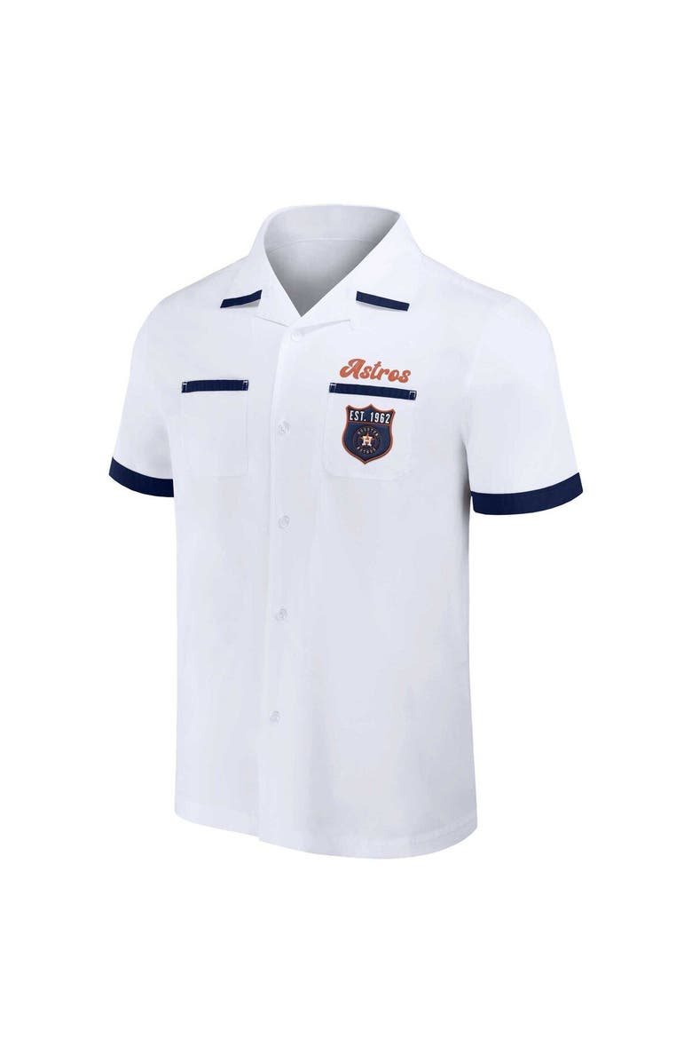 Darius Rucker Collection by Fanatics Men's Darius Rucker Collection by Fanatics  White Houston Astros Bowling Button-Up Shirt, Alternate, color, White