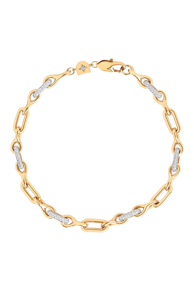 Pav Link Chain Bracelet, Main, color, GOLD