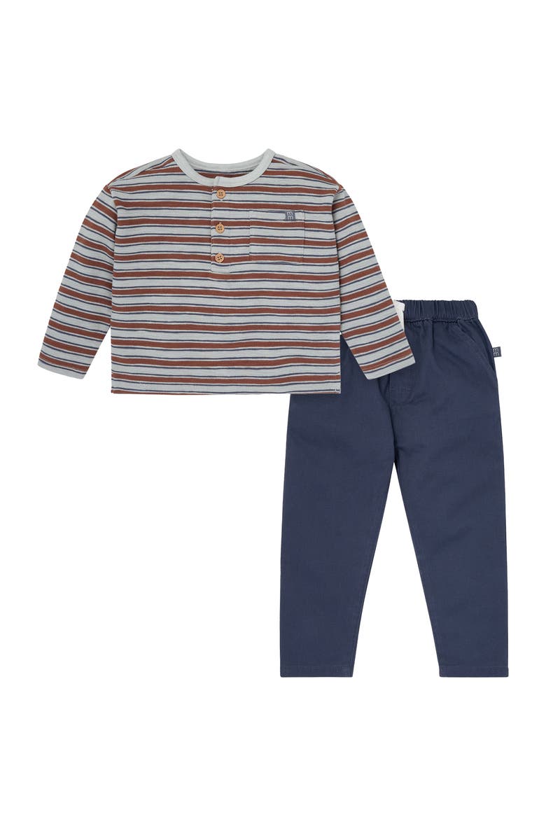 Henley Top and Pant Set, Alternate, color, Stripes