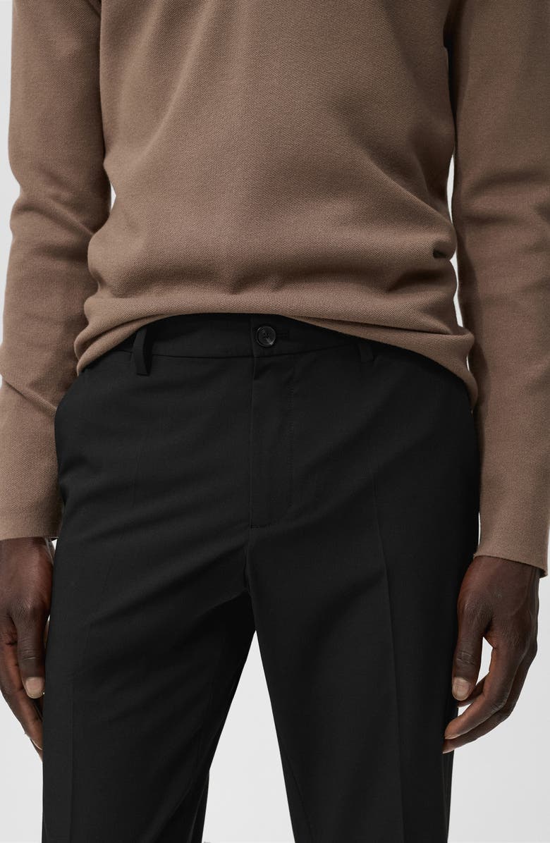 MANGO Bologna Slim Fit Stretch Pants, Alternate, color, Black