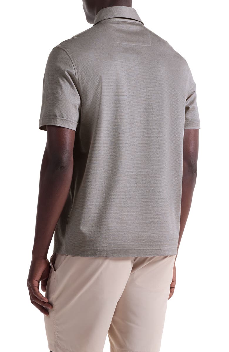 Bugatchi Mercerized Cotton Polo, Alternate, color, Cobblestone